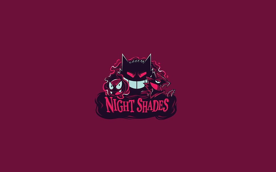 Night Shades stickr, Pokémon, Gengar, Gastly, Haunter HD wallpaper