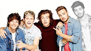 one direction picture with white background HD wallpaper