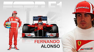 red and black leather sofa set, Formula 1, Scuderia Ferrari, Fernando Alonso HD wallpaper