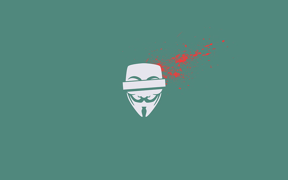 Guyfawkees mask with red spots HD wallpaper