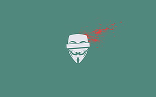 Guyfawkees mask with red spots