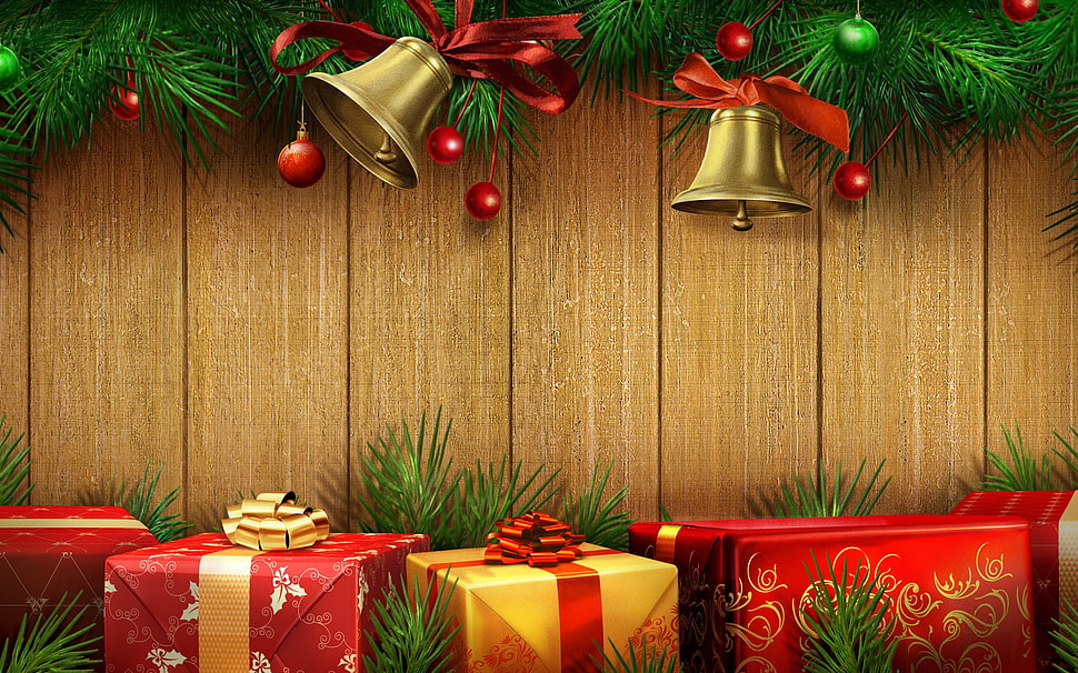 multicolored Christmas decors, holiday, Christmas ornaments  HD wallpaper