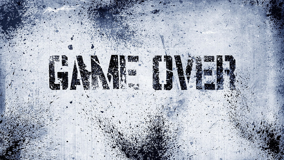 game over text, GAME OVER, text HD wallpaper