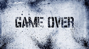 game over text, GAME OVER, text