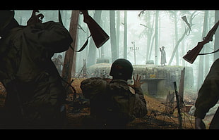 soldiers illustration, war, Magneto