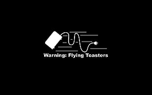 warning: flying toasters ad, humor HD wallpaper
