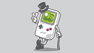 Nintendo Game Boy illustration, GameBoy, vintage, video games