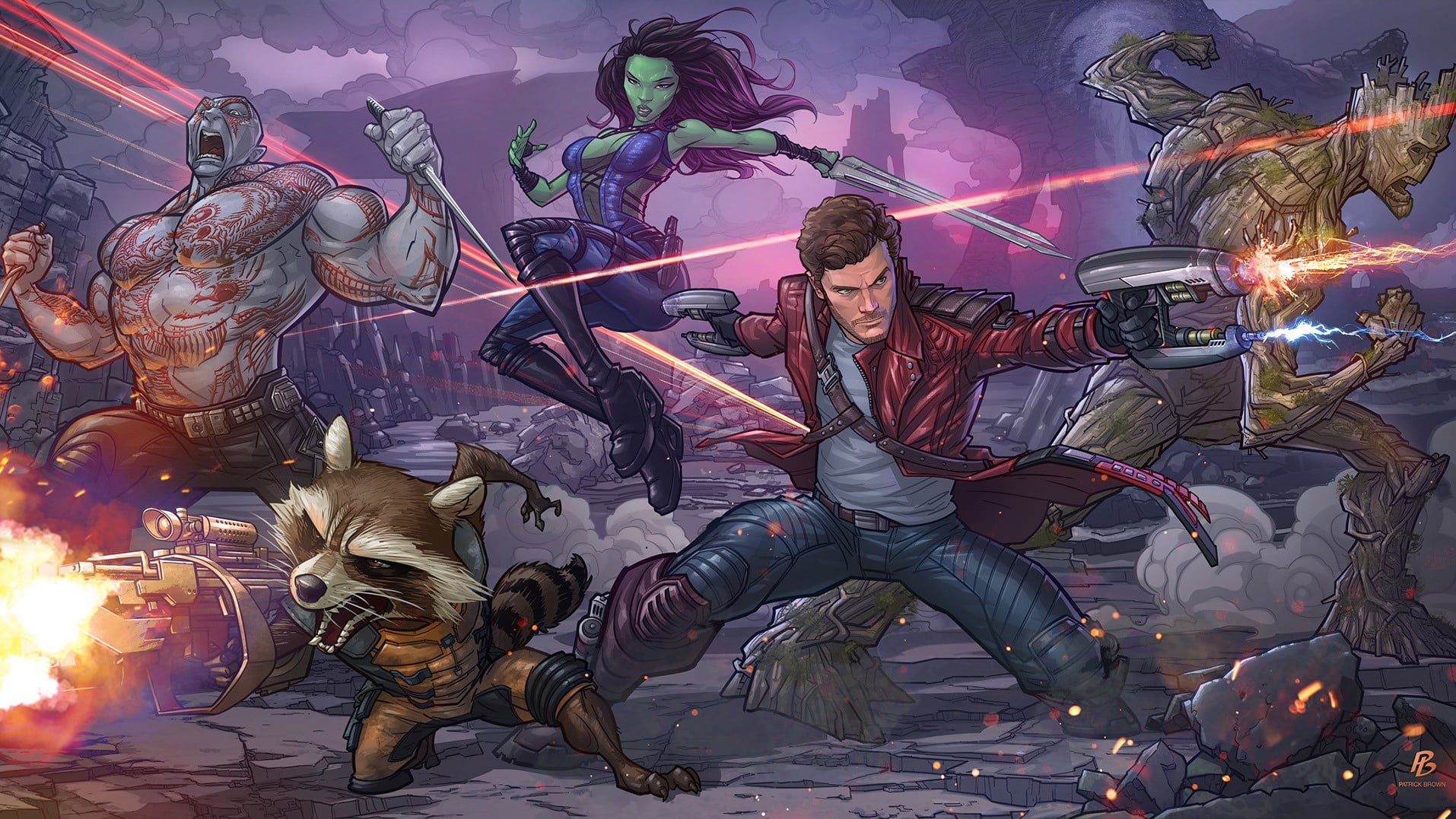 Guardian of the Galaxy illustration, Guardians of the Galaxy