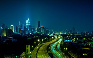 high-rise building, photography, urban, city, night