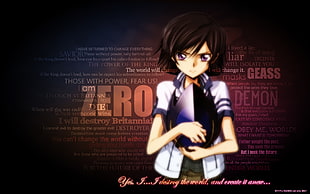 Lelouch Lamperouge, Code Geass, Lamperouge Lelouch, Zero, anime