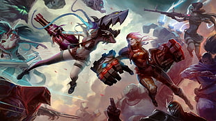 League of Legends, Ziggs, Malphite, Jinx (League of Legends) HD wallpaper