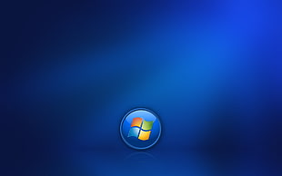 Microsoft logo, Microsoft Windows, minimalism, logo, blue background