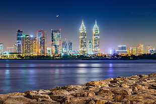 photography of city during night time