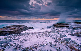 Waves,  Coast,  Stone,  Storm HD wallpaper