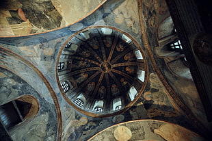 cathedral ceiling painting, architecture, church