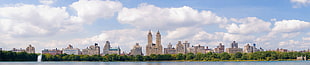skyline, New York City, triple screen HD wallpaper