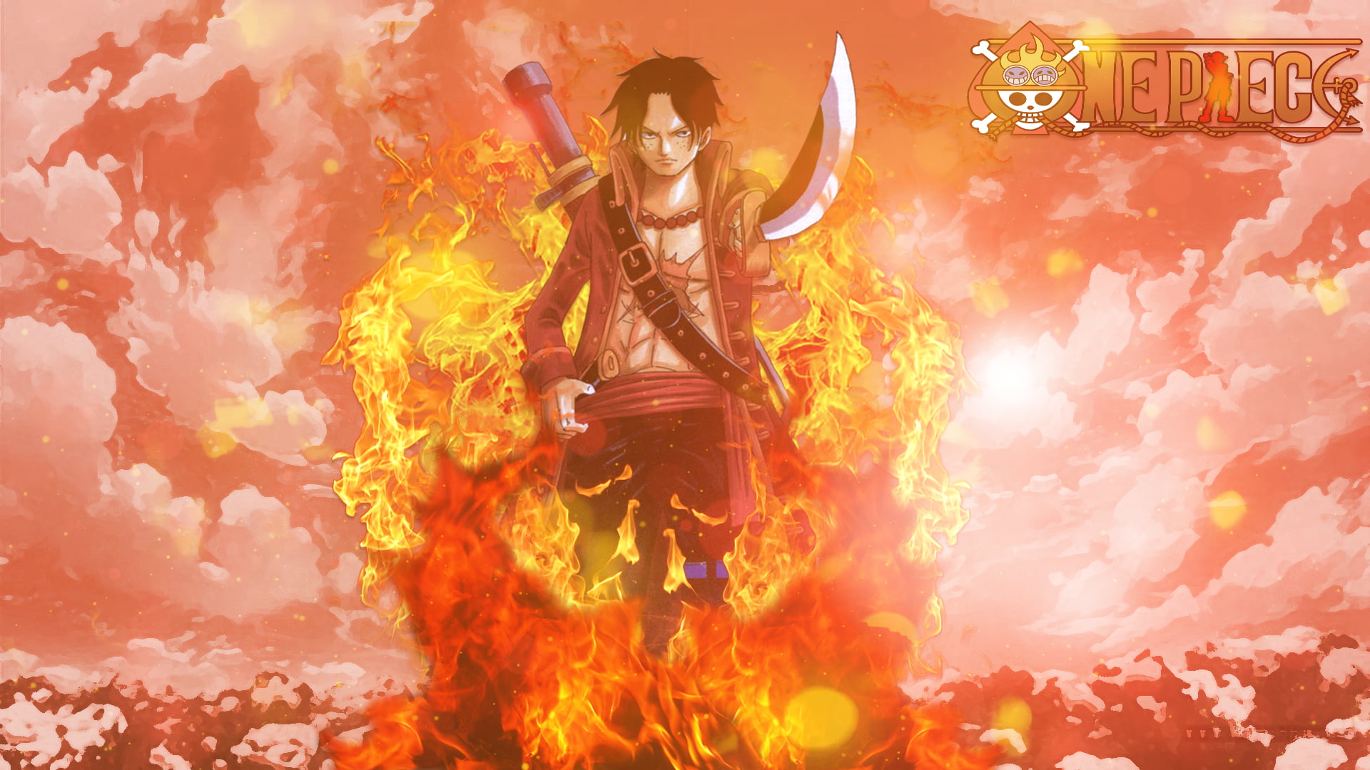 One Piece digital wallpaper, Portgas D. Ace, One Piece, anime, anime boys H...