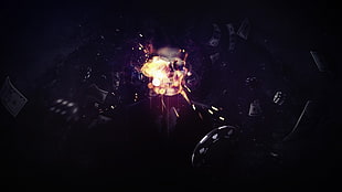 Explosion,  Figures,  Flying,  Fire