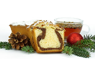 sliced bread with tea cup