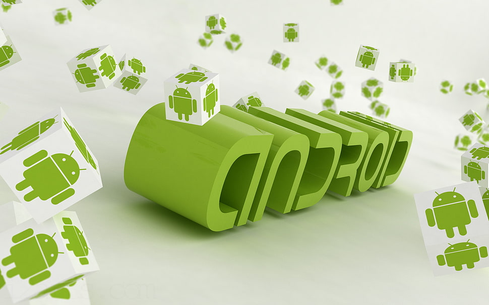 green Android 3d illustration HD wallpaper