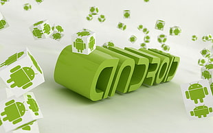 green Android 3d illustration
