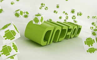 green Android 3d illustration