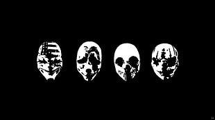 four mask illustration