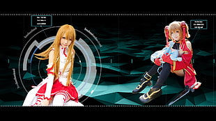 female anime character screengrab, Sword Art Online, Alfheim Online, Yuuki Asuna, Ayano Keiko