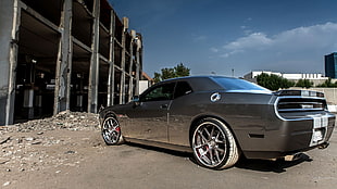 gray coupe, Dodge Challenger, Dodge, ruin, vehicle