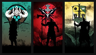 Four Honnor wallpaper, viking, knight, For Honor, collage