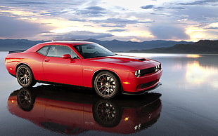 red sports coupe HD wallpaper