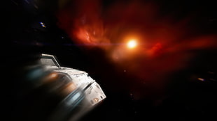 silver spaceship illustration, Elite: Dangerous, space, ship, Elite HD wallpaper