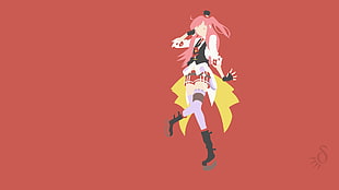 pink haired female character illustration, Log Horizon, Tetora, anime vectors
