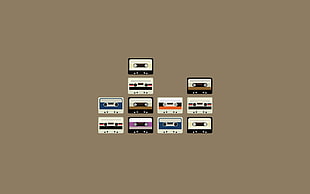 cassette tapes, cassette, audio spectrum, minimalism HD wallpaper