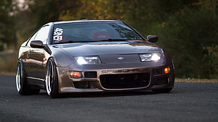 gray coupe, car, Nissan 300ZX, JDM, Japanese cars