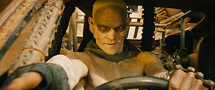 man's face, Mad Max: Fury Road, Josh Helman, Slit, movies