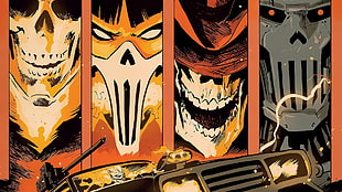 4-panel comic strip, comic books, Marvel Comics, Ghost Rider