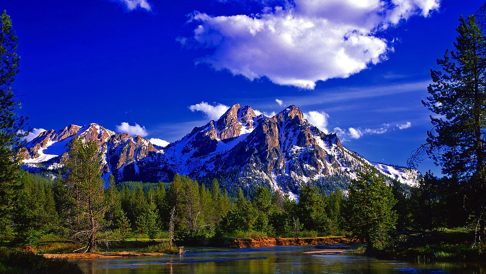 snow mountains during sunrise photography HD wallpaper