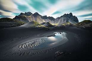black sand mountain, nature, mountains, landscape HD wallpaper