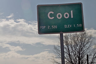 Cool POP 2,520 Elev 1,518 signboard