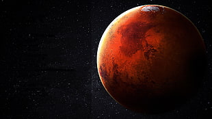planet Mars illustration, space, planet, Milky Way, Mars