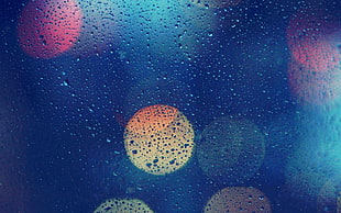 water dew on glass bokeh photography, bokeh, water on glass HD wallpaper