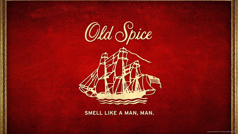Old Spice printed board, ship, artwork HD wallpaper
