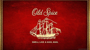 Old Spice printed board, ship, artwork