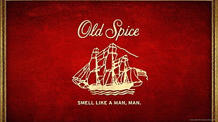 Old Spice printed board, ship, artwork