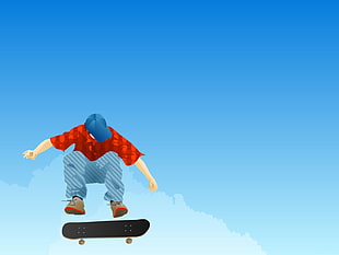 man doing skateboard trick animated wallpaper