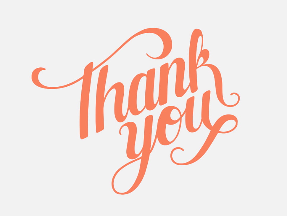 orange Thank You message HD wallpaper