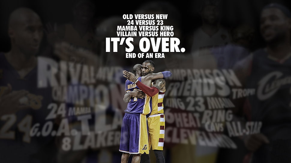 Lebron James and Kobe Bryant wallpaper, NBA, Kobe Bryant HD wallpaper