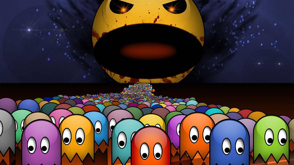 Pac-Man digital wallpaper HD wallpaper