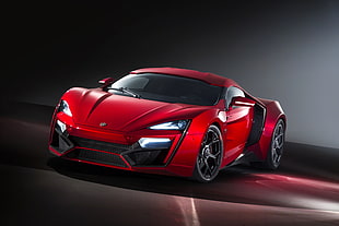red sports coupe digital wallpaper